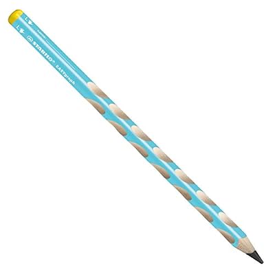 STABILO EASYgraph - Lot de 6 crayons graphite ergonomiques HB (bleu clair) - Gaucher