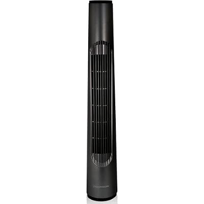 Thomson ventilateur totem 3 vitesses oscillant - hauteur 80 cm - puissance 40 watts - thomson thvel485tn - coloris : noir