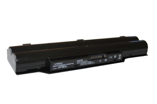 vhbw Li-Ion Akku 4400mAh (11.1V) schwarz für Notebook, Laptop Fujitsu-Siemens LifeBook LH520, LH530, A530, A531, AH530, AH531, LH701 wie FPCBP250.