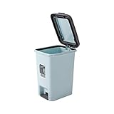 Tiempo de entrega 8-15 días. FJH Desperdicio de pies Hogar Sala de Estar Dormitorio Creativo con Tapa Baño de la Cocina con Tapa Lindo Cubo de Basura Bote de Basura 12L Prensa de Mano Azul