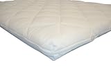 Laufgitter braun lasiert 100×100 Buche mit Matratze und gummierten Rollen - 4