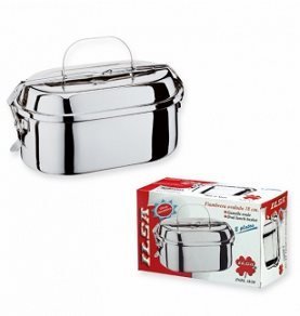 Ilsa Fiambrera Recta INOX, 18 cm, Plateado, Centimeters