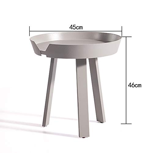 Preisvergleich Produktbild Klapptisch YANFEI, Dreibeinige Beistelltisch, Elegante Runde Couchtisch, Umweltfreundliche Material Moderne Möbel, perfekte Beistelltisch für Zeitschriften, Bücher und Holz Bein (Farbe : Gray-A)