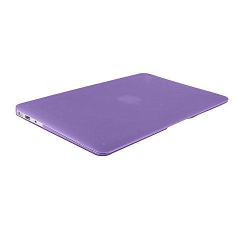 i-Buy Matte Gummierte Harte Schutzhülle Hülle für Apple Macbook Air 13.3 Zoll + Schutzfolie + Silikon Tastaturschutz + Anti-Staub-Stecker – Lila - 8