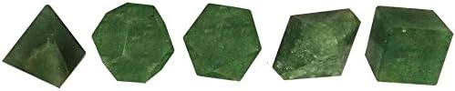Healing Crystal Reiki 5 Pieces, Green aventurine Stone Platonic Solids Sacred Geometry Set