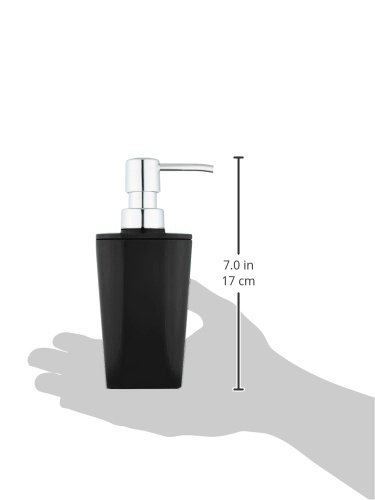 WENKO 20330100 Seifenspender Candy Black, Fassungsvermögen 0.33 L, Kunststoff – Polystyrol, 8.8 x 17.4 x 7.3 cm, Schwarz - 3