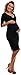 Happy Mama. Women's Maternity Jersey Baby Shower Dress. V-Neck 3/4 Sleeves. 001p (Black, 18)