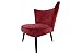 Produktbild Stylischer Retrosessel SIXTIES Samtstoff rot Polstersessel Retro 60er