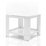 Xavax Socle universel 'Gigant' (60 x 60 cm, augmentation de 50 cm, socle stable avec compartiment inférieur, pieds réglables en hauteur, socle pour lave-linge/sèche-linge) Blanc