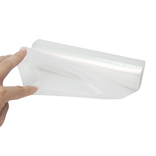 Signstek Folienrollen Vakuumrolle Vakuumschlauch Vakuumbeutel für alle Balken Vakuumierer geeignet / Kochfest – Mikrowellen geeignet – Sous Vide geeignet / stabile Schweißnaht (28cm*5m) - 2