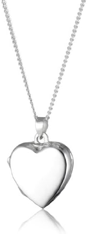 MiChic Silver Plain Large Heart Shaped Locket with 46 cm Chain