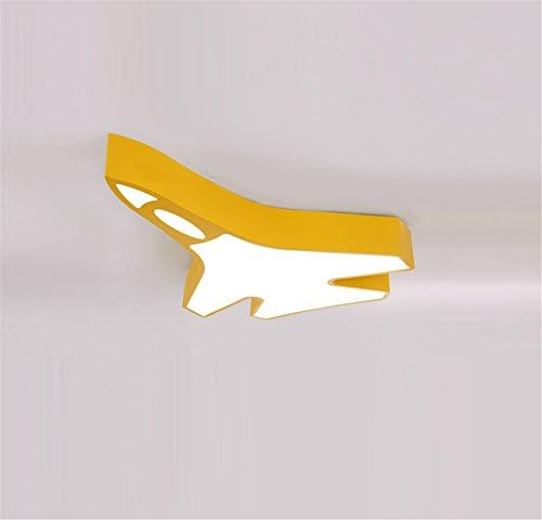 CHLIGHT 60Cm Children Room Yellow Ceiling Lights Creative Acrylic Rocket Shaped Ceiling Lamps Bedroom Living Room Boy Room Girl Room Kindergarden Indoor Cartoon Pendant Lights Cute LED Lamp,A