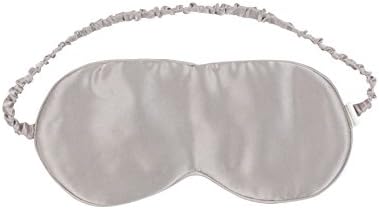 Amazingly Comfortable SILK Eye Mask Eye Shade Blindfold for Sleep or Travel (Silver Grey)