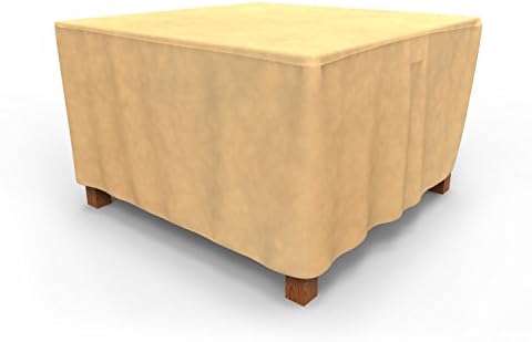 Budge P5A09SF1 28 x 46 x 46-Inch Square All-Seasons Patio Table Cover - Tan