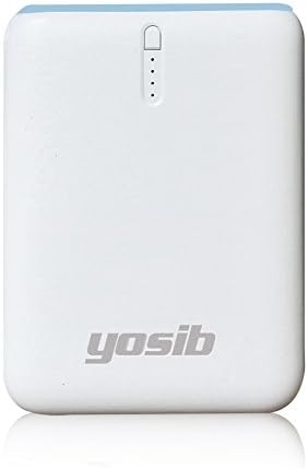 10000mAh Ultra-Compact External Battery Charger, High-Speed Travel Charger with Built-in Lightning and Micro USB Cables Portable Power Bank for iPhone, Galaxy, and more. (White)