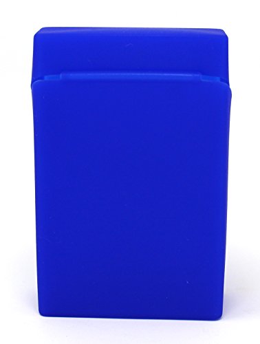 2x Zigarettenbox aus Silikon – Sterne dunkelblau und hellblau – Zigarettenhülle – Zigarettenetui – passend für eine Zigarettenschachtel in Standardgröße - 5