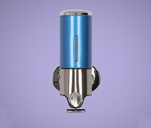 FACAIY Bathroom Kitchen Soap Dispenser Wall Mount ABS Resin Brushed Finish,Blue single cup