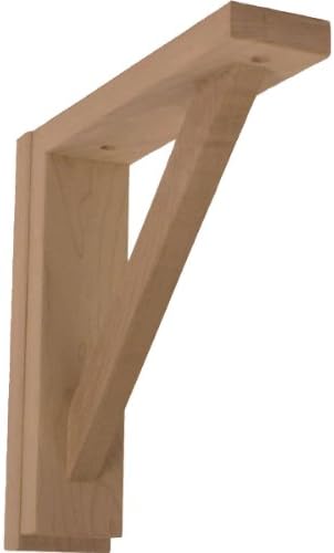Ekena BKT02X10X10TRRW 2 1/2-Inch Width x 10 3/4-Inch Depth x 10 1/4-Inch Height Traditional Shelf Bracket - Rubber Wood