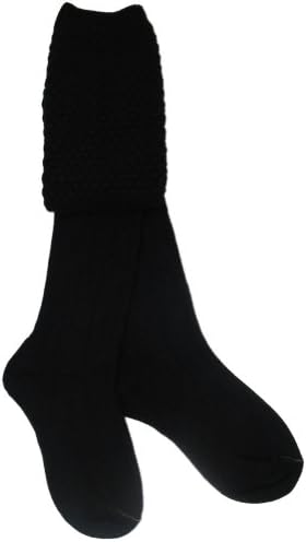 Black Pipe/Piper Band Kilt Sock/Hose Sizes 8 -10