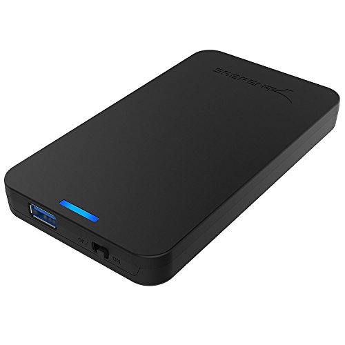 Sabrent Festplatten - Zubehör Gehäuse Werkzeugloses 2.5-Zoll SATA auf USB 3.0 externes Festplattengehäuse [Optimiert für SSD, Unterstützt UASP SATA III] Schwarz (EC-UASP)