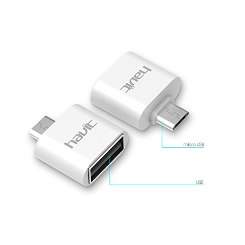 HAVIT Micro USB OTG auf USB Adapter, High-Speed Micro USB male zu USB female Adapter für Android Smartphone / Tablette mit OTG Funktion (Weiß) - 8