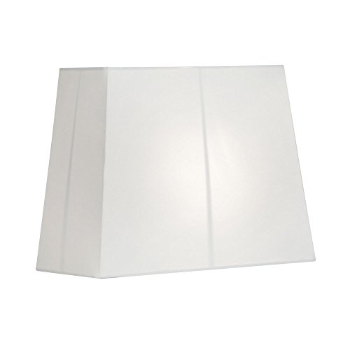 Oaks Lighting S515/12 WH Hartschale gefüttert Rechteck Lampe Lampenschirm, Baumwolle, weiß