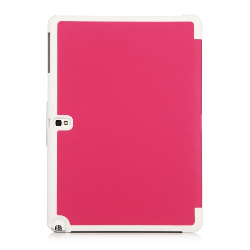 iHarbort® Samsung Galaxy Note 10.1 2014 Edition Hülle Case – Ultra Slim Leder Tasche Hülle Etui Schutzhülle Für Samsung Galaxy Note 10.1 Zoll 2014 Editon P600 P601 Case Holder mit automatischer Weckfunktion (Galaxy Note 10.1 2014 Edition, Hot Pink) - 6