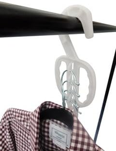 ULTIMATE SPACE SAVING COAT HANGER CASCADING STORAGE SAVER HANGERS WARDROBE ORGANISER (2 Pack)