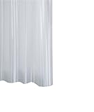 Ridder 47151-350 Duschvorhang Textil ca. 120 x 200 cm, Satin weiß inklusive Ringe