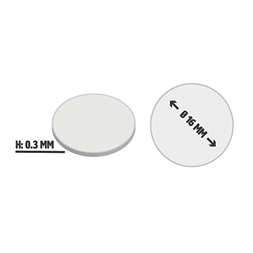 10 x Selbstklebende Metallplättchen (verzinkter Stahl, Ø 16 mm, Höhe 0,3 mm) - 3
