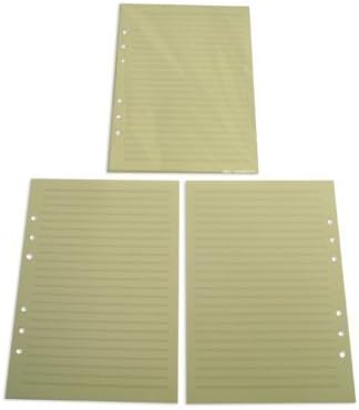 sevenkRefill Loose Papers 6 Hole for A5 Lined Both Sides Front & Back 148x210mm 100 Pages (white Colour)