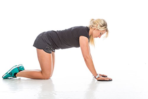 Core Slider – 2 beidseitig verwendbare Gleitscheiben für Teppich und Hartholzböden – Ideal zum Training der Körpermitte, für Aerobic und Fitness, CrossFit, zur Stärkung des ganzen Körpers und zum Ausdauertraining (Schwarz) - 5