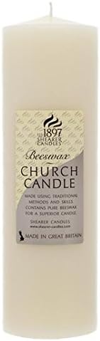 Shearer Beeswax Pillar Church Candle Medium