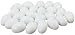 Produktbild com-four® 24 weiße Dekorations-Ostereier aus Kunststoff für Ostern mit Aufhänger (24 Stück - 6cm)