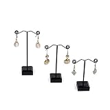 CATLXC 3 Stück Ohrring-Rack Ohrringhalter Schmuckständer Schmuckhalter Metall Ohrringhalter,Black