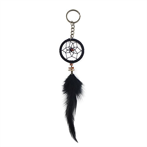 Preisvergleich Produktbild Demiawaking Mini Black Dream Catcher Schlüsselanhänger Autozubehör hängen Dekor Handwerk Geschenk