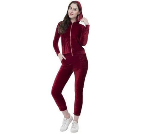 velvet red tracksuit