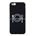 Produktbild Everainy iPhone 6/iPhone 6S Hülle Silikon Bumper Gummi Kreativ Neu Cover Hüllen für iPhone 6/iPhone 6S Handyhülle Einfach Stoßfest TPU Stoßstange Schwarz Schutzhülle (Geschirr)