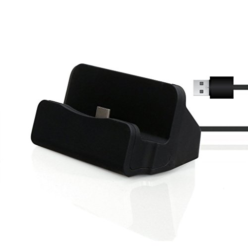 Fone-Case Black Desktop-Typ-C Daten Sync Aufladen Dock Station Cradle Ladegerät Stand Mount für BlackBerry KeyOne - 6