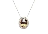 rauchquarz heilstein kette  Generic Anhänger 9 Karat (375) Weißgold 0,17 Karat Diamant oval Rauchquarz