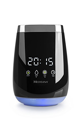 Medisana AD 640 Aroma Diffusor für Duftöle mit LED Wellness Licht in 3 Farben, LED Zeitanzeige, Timer, Ultraschall-Technologie, 100ml - 4