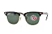 Produktbild Ray Ban Sonnenbrille Clubmaster Aluminium, Gr. Medium (Herstellergröße: 49), Mehrfarbig (Gestell: Schwarz, Gläser: Polarized Grün Klassisch 136/N5)