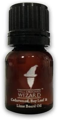 Well Groomed Wizard, Beard Oil for men with blended ingredients for a Natural Beard Oil - Cedarwood, Bay Leaf & Lime - 10ml