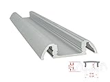 Existen clip/gancho guía para la fijación a la pared de este perfil. Vendemos en nuestra tienda (código: BA1788 y BA5288).