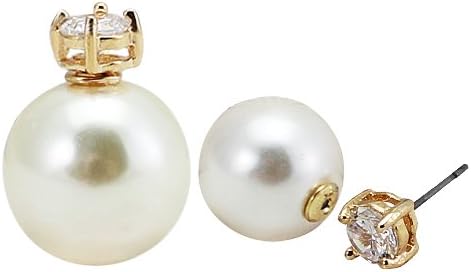 Blingbling GlitZ Women's Double Ring with Crystal Goldenem Überzug-weiß