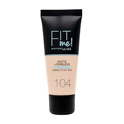 Maybelline New-York - Fond de Teint Fluide Fit Me Matte & Poreless - Peaux normales à grasses - teinte : 104 Ivoire Rosé - 30 ml