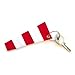 Produktbild Windsack Schlüsselanhänger im auffälligen rot/weiß gestreiften Windsack-Design.