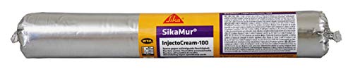 SikaMur InjectoCream 100, Tratamiento contra la humedad en las paredes, 600ml, Blanco