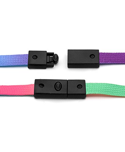 10  cordones para el cuello CKB Ltd   de degradado multicolor para colocar identificaciones  con clip met  lico giratorio  dise  o de hebilla de liberaci  n r  pida