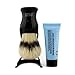 Shaving Brushes by men-u Barbiere Pure Bristle Shave Brush and Stand Black with Free Shave Creme Tube 15ml